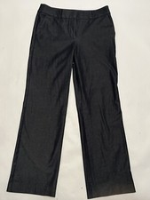 Talbots Newport Dress Pants Women's Size 6 Navy Stretch Trouser Leg Mid Rise