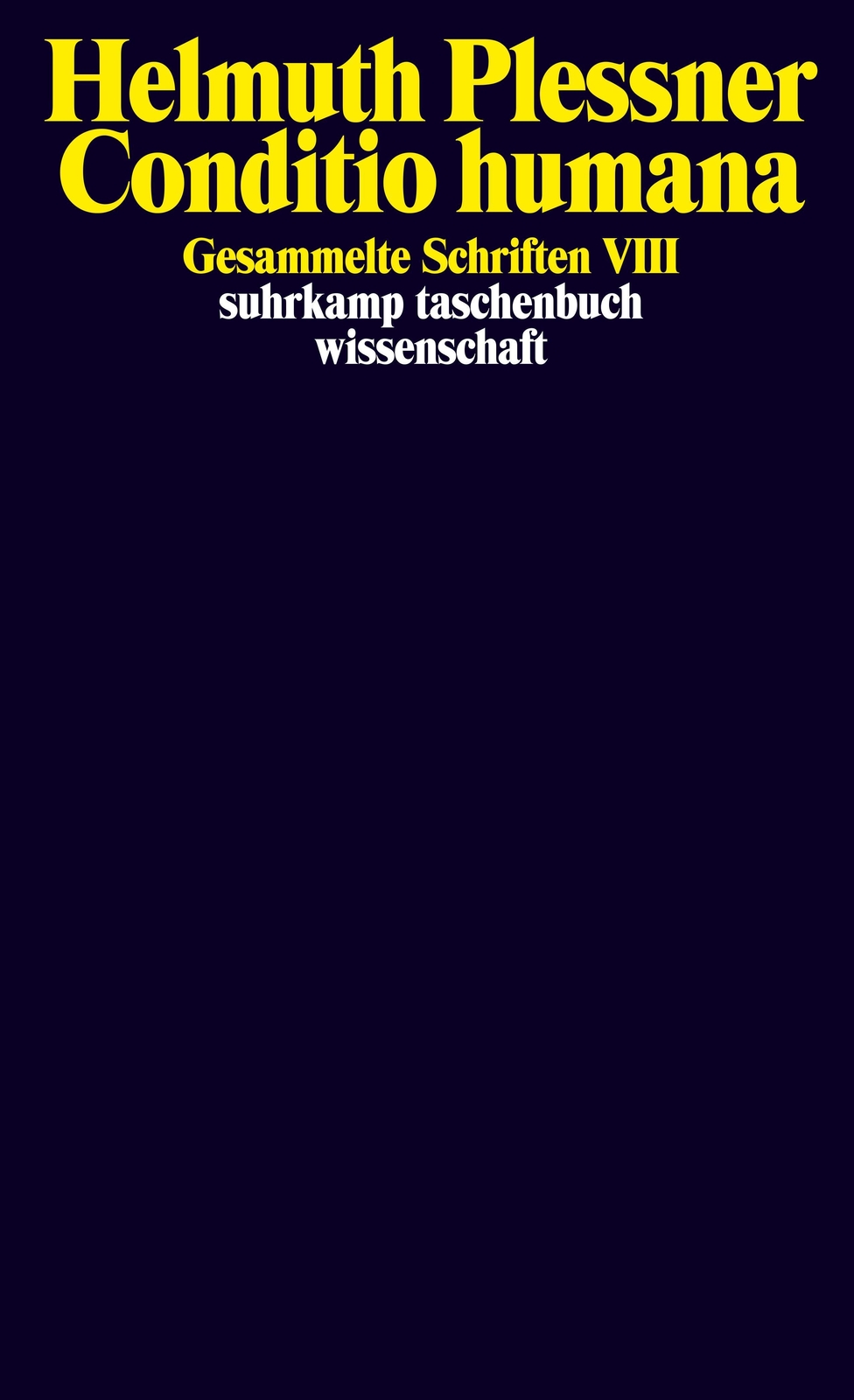 Thumbnail - Gesammelte Schriften 8. Conditio Humana Helmuth Plessner