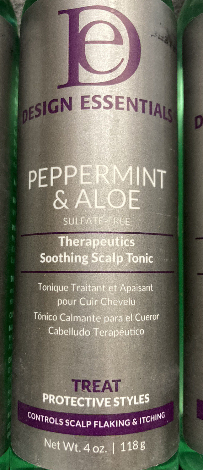 Pack of 3 Design Essentials Peppermint & Aloe Soothing Scalp, Skin Tonic  4oz | eBay