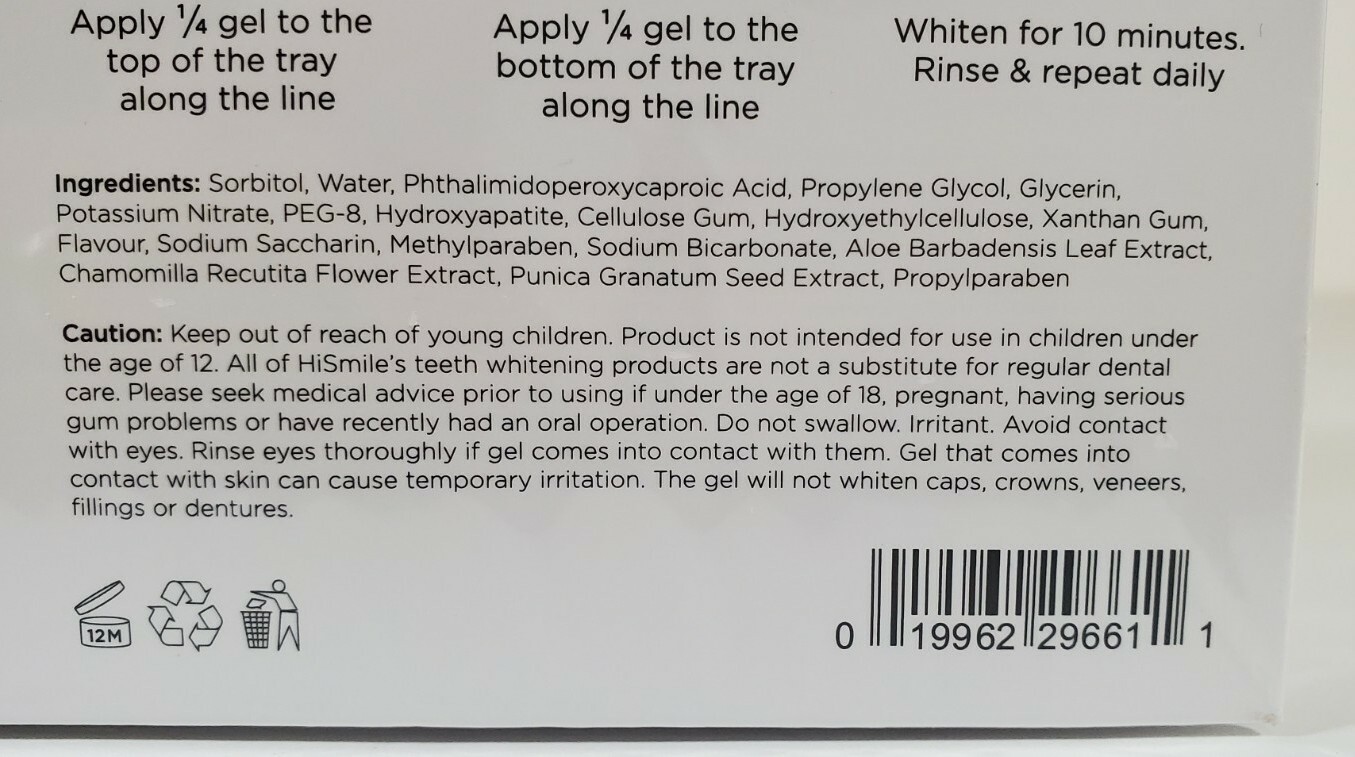 HiSmile LED Teeth Whitening Kit Whiten Repairs Enamel Treats