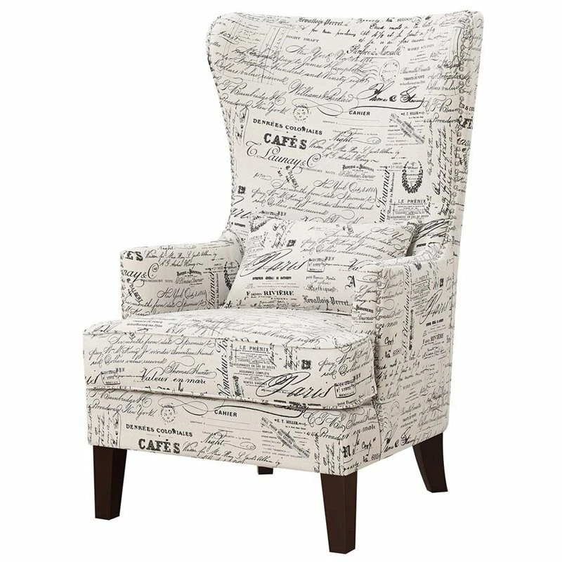 Bowery Hill Accent Chair in French Script eBay