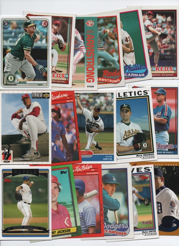 OKLAHOMA SOONERS 50 BASEBALL card lot CARMAN NEUSE, ARMSTRONG, ORTIZ, RUSSELL...