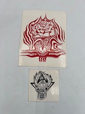 Vintage 80s Psychedelic Hippy Window Stickers Decals Grateful Dead Era Lot 2pc.