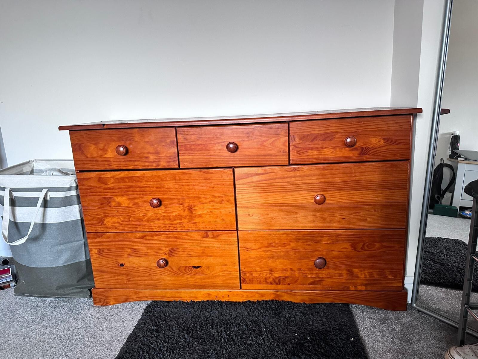 Wide Chest of Drawers in Pine. eBay