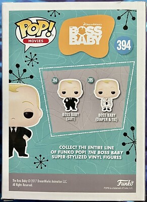FUNKO POP VINYL MOVIES THE BOSS BABY #394 BOSS BABY SUIT BNIB