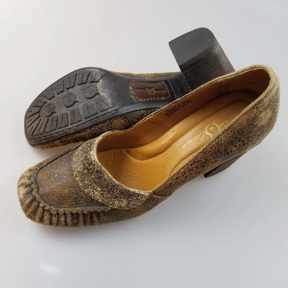 BORN CROWN Brown Leather High Heels Women s US 8.5