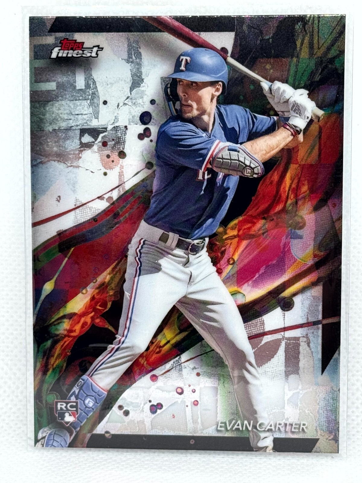 2024 TOPPS FINEST EVAN CARTER RC #62 TEXAS RANGERS