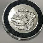 African Leopard ￼ Sterling Silver Rare Vintage Proof Coin Collector Round Medal