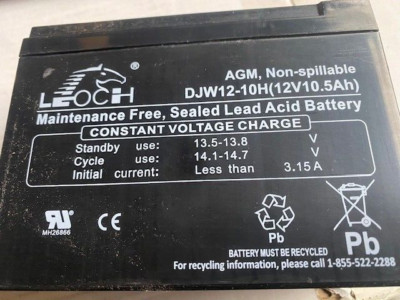 Genuine Leoch DJW12-10H 12V 12AH F2 Sealed Lead Acid Replacement Battery