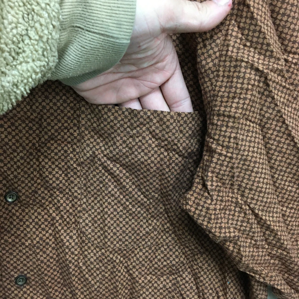 Bobby Jones Button Up Shirt Extra Large Adult Brown Floral Long Sleeve Mens XL - Image 3 of 4