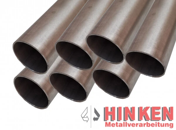 HINKEN Rundrohr Edelstahl Edelstahlrohr K240 geschliffen V2A Stahlrohr Geländerrohr