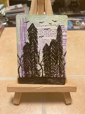 ACEO Original Mixed Media Painting Art Card ATC #133