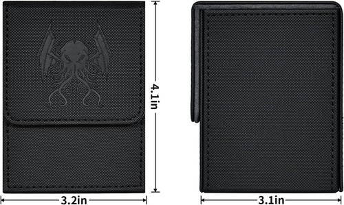 Premium Card Deck Box for MTG & Yu-Gi-Oh, Holds 100+ Sleeved Cards, Black Cthulu - Picture 2 of 11