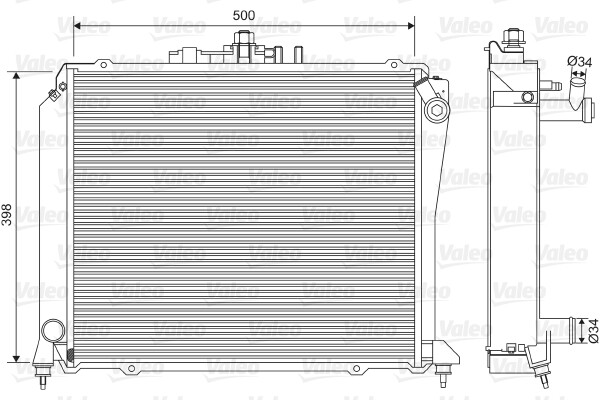 Radiateur Valeo 701584 de refroidissement moteur pour citadines et berlines