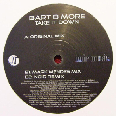 Bart B More - Take It Down (12'') (Mint (M)) - 1769647000