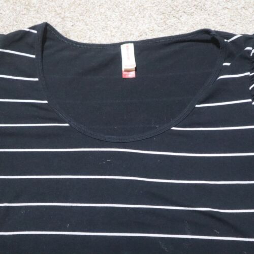 No Boundaries schwarz weiß gestreift kurzärmeliges Shirt Erwachsene Damen Größe 2XL XXL