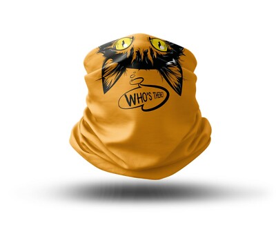 Waschbarer Stoff Gesichtsbezug Nackengasse mit einzigartigem Druck Katzengesicht Design EU Made