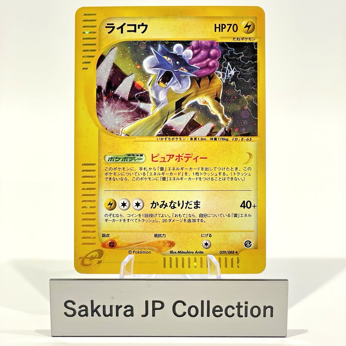 Raikou Holo 039/088 e-Series Split Earth Unlimited Japanese