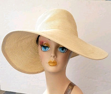 SCALA Collection Sun BEAUTY Straw Hat Large Floppy Elegant Brim Hancrafted