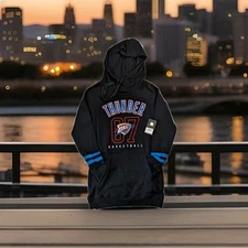 OKC Oklahoma City Thunder Women's Tunic-like Pullover Hoodie Size M NWT $50 MSRP