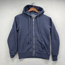 Brandy Melville Full Zip Hoodie Womens OS Navy Blue Christy Oversized Jacket
