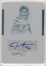 2017 Panini National Treasures Printing Plate Cyan 1/1 Jerrell Freeman Auto z0q
