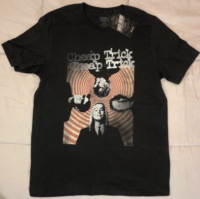Cheap Trick Band Men's T-Shirt Retro Dark Gray Size Large NEW NWT