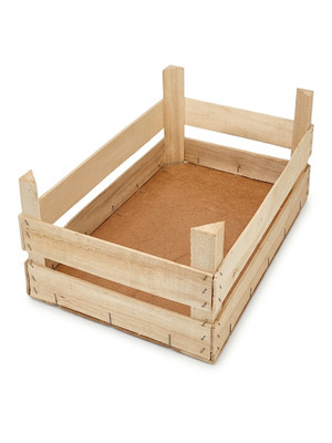 4 klassische große Apfelkisten aus Holz 50 x 30 x 25 cm starke stapelbare Holzschalen