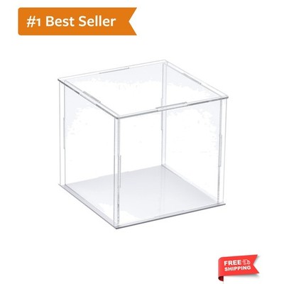 Clear Display Case, Acrylic Box Assemble Transparent Dustproof Box Showcase 3...