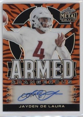 2022 Leaf Metal Draft Tiger Prismatic 2/5 Jayden De Laura #AD-JDL Auto zp2