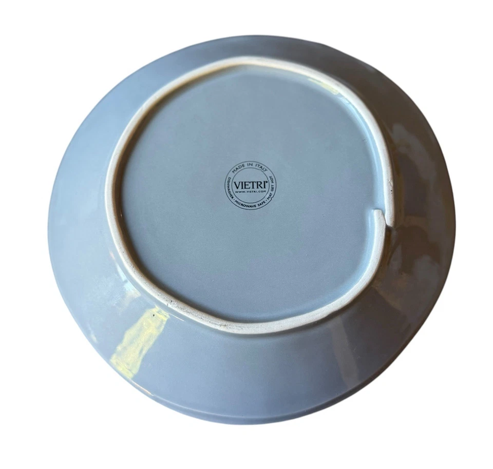 "Juego de 3 cuencos de pasta Vietri Lastra gris con borde negro asimétrico 8,75"" Italia" Foto 4 de 4