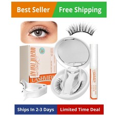Upgrade Magnetic Eyelashes with Applicator Soft Magnetic Eyelashes Natural Lo...