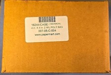 PaperMart 2 MIL Size 4" X 4" 1000 Pack Clear Flat Poly Bag, Open Top #16244