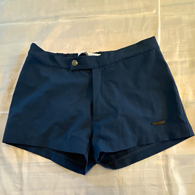 Parke & Ronen women Solid Blue Lined Swim Trunks Bottoms, Size 28 Regular
