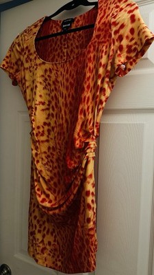 JUST CAVALLI by ROBERTO CAVALLI Archive Print LEOPARD PRINT  IT 42 Us Size 6