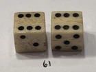 vintage Pair Bone (Bovine) Dice 1/2”