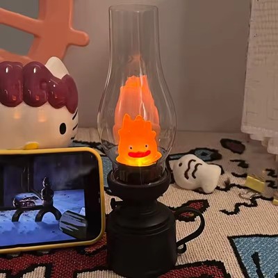 Calcifer Vintage Night Light Cartoon Anime Flameless Decorative Lamp