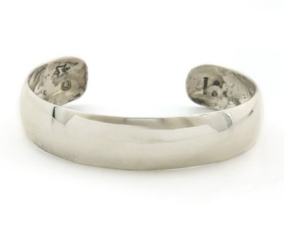 Navajo Cuff Bracelet Sterling Silver Vintage 13mm Handmade Signed C Montoya