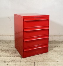DESIGN COMODINO CASSETTIERA Kartell ANNI 70 Simon Fussel MOD. 4602 ABS ROSSO