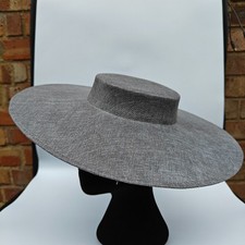 grey large fascinator hatinator millinery derby ascot race wedding hat base