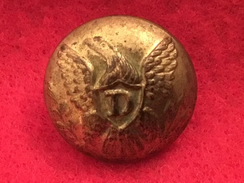 1830-40 Civil War Dragoon Button Gold Gilt. Albert’s DR3. Tice DR206-18