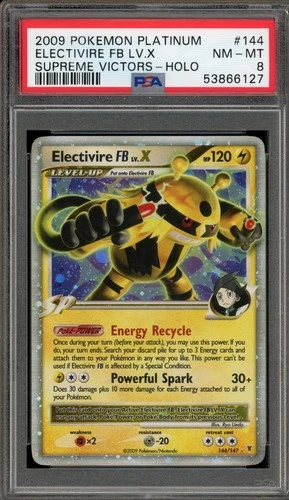 Pokemon Electivire FB LV.X Holo Supreme Victors 144/147 PSA 8
