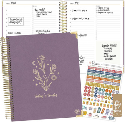 Undated To-Do List Planner with Hourly Timed Schedule for Appointments - 185 Dai