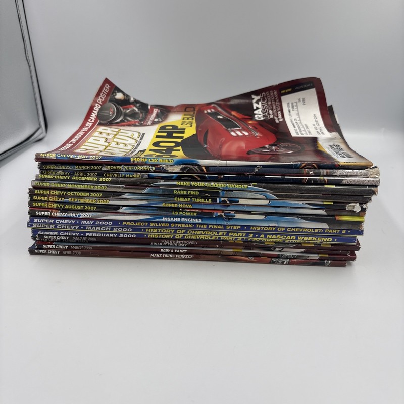 Super Chevy Vintage Car Magazine Lot Of 16 2000, 2008, 2007 Super Nova Camero