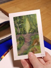 ACEO Original OOAK "GREEN FOREST" by Viridian