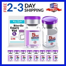 Sterile Empty Vials 5ml Self Healing Injection Port Aluminum Cap 10pcs