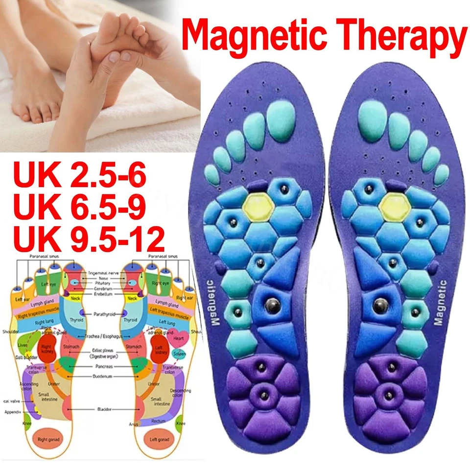 AKUSOLI Magnetic Acupressure Shoe Insoles for Pain Feet Fatigue Relief Unisex Gift FF1
