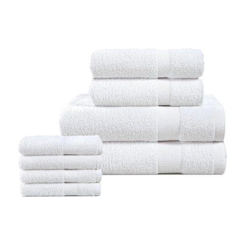 8 Piece Towel Set- Ultra Soft 100% Pure Cotton, 2 Large Bath Towels 28x56, 2 ... - Picture 3 of 9