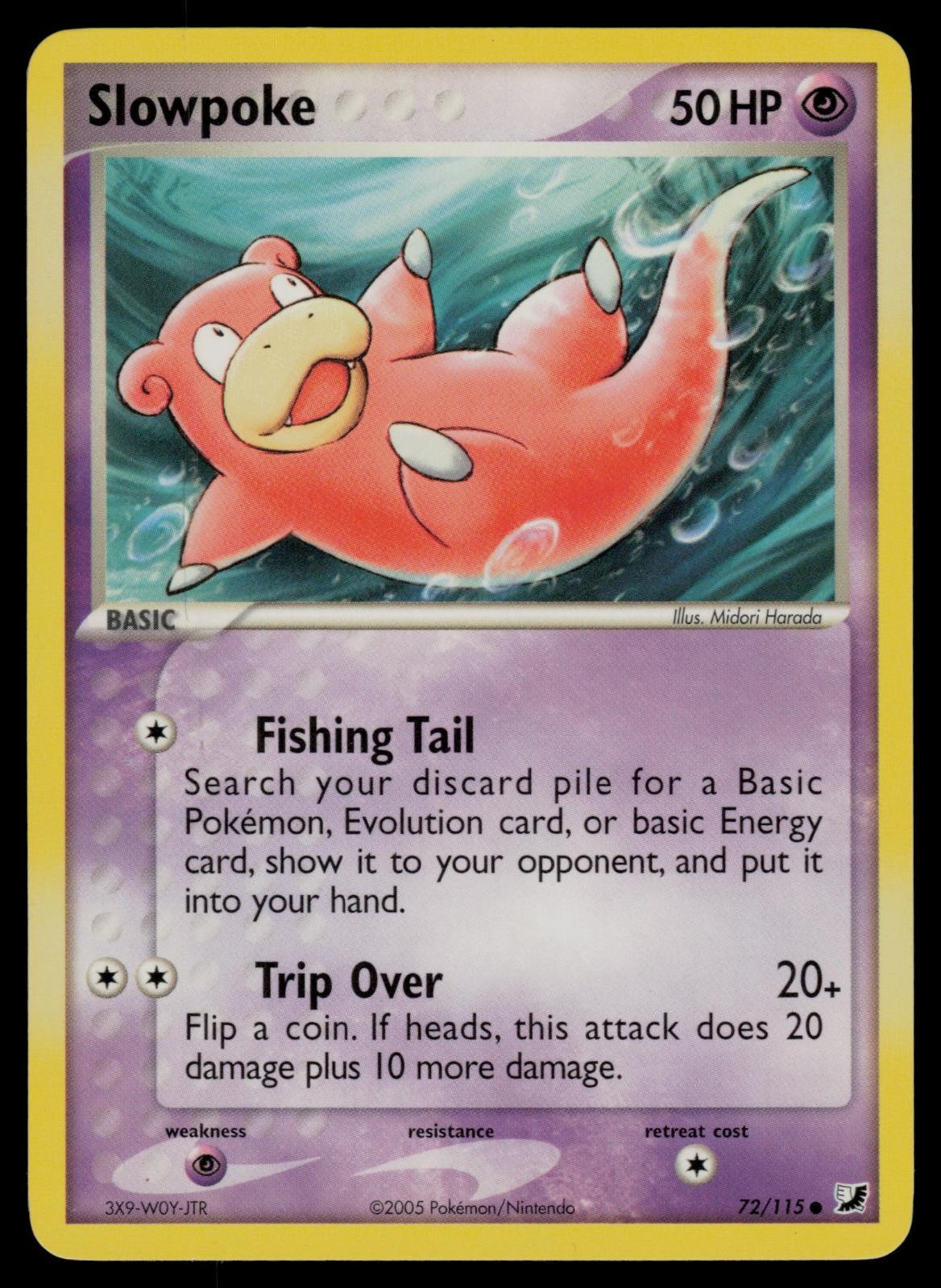 Slowpoke 72/115 Common Unseen Forces Pokemon Lightly Played