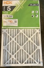 14 x 24 x 1 Standard Pleated Air Filter FPR 5, Air Filters Replacement, 1 Pack